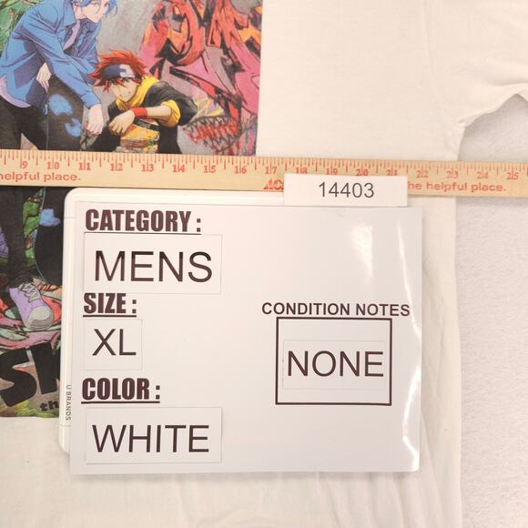 Sk8 The Infinity Anime Graphic Crew Neck Short Sleeve T-Shirt Mens Size XL White - Picture 7 of 9